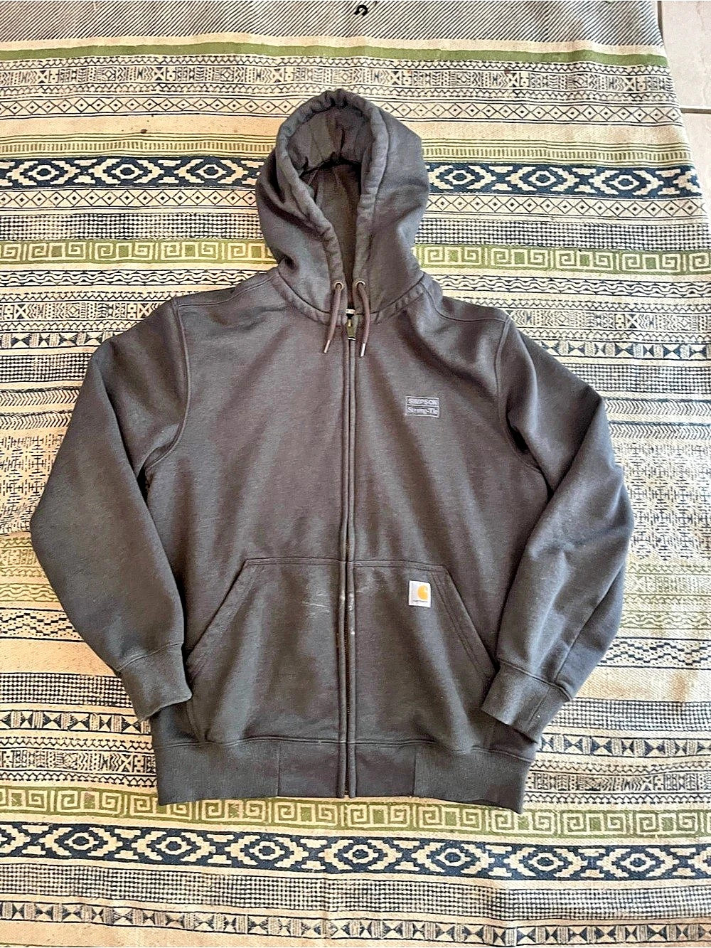 Carhartt Rain Defender Full-Zip Hoodie Gray Large